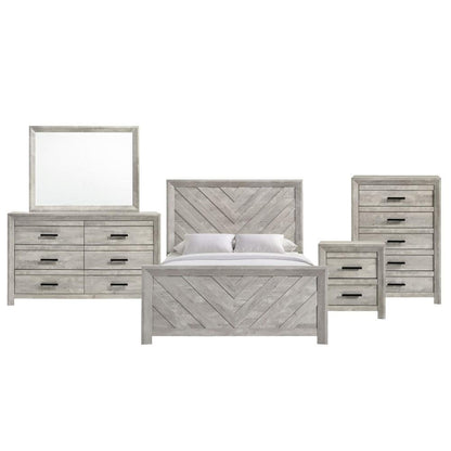 Picket House Furnishings - Keely Queen Panel 5PC Bedroom Set in White - EL700QB5PC veiw 1