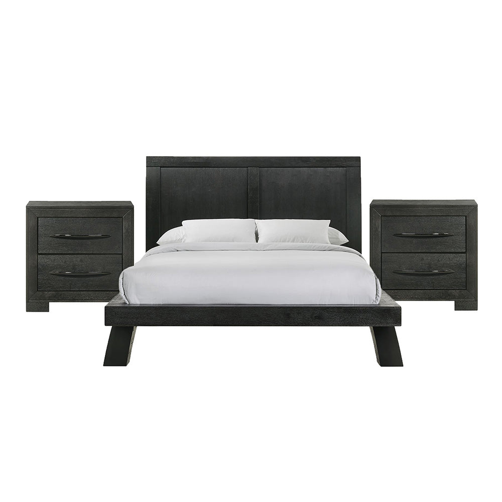 Picket House Furnishings - Kenn Full 3PC Bedroom Set in Black - B-3410-8-FB-NS2 view 1
