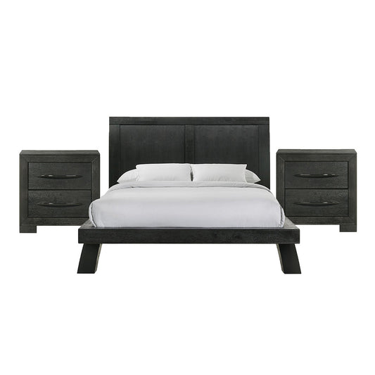 Picket House Furnishings - Kenn Full 3PC Bedroom Set in Black - B-3410-8-FB-NS2 view 1