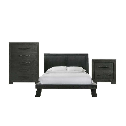 Picket House Furnishings - Kenn Full Panel 3PC Bedroom Set in Black - B-3410-8-FB-3PC veiw 1