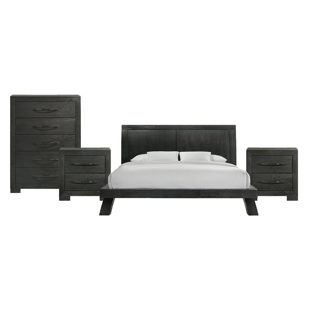 Picket House Furnishings - Kenn King 4PC Bedroom Set in Black - B-3410-8-KB-NSCH view 1