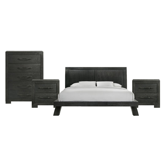 Picket House Furnishings - Kenn King 4PC Bedroom Set in Black - B-3410-8-KB-NSCH view 1