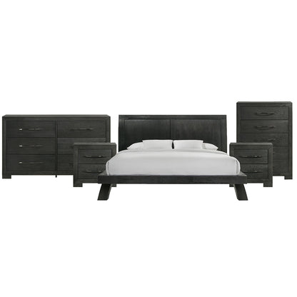 Picket House Furnishings - Kenn King 5PC Bedroom Set in Black - B-3410-8-KB-NSDRC view 1