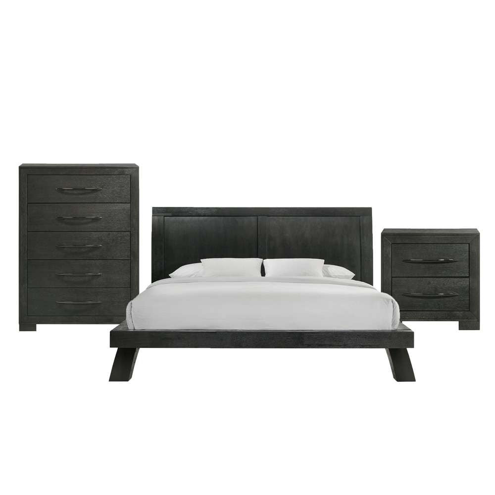 Picket House Furnishings - Kenn King Panel 3PC Bedroom Set in Black - B-3410-8-KB-3PC veiw 1