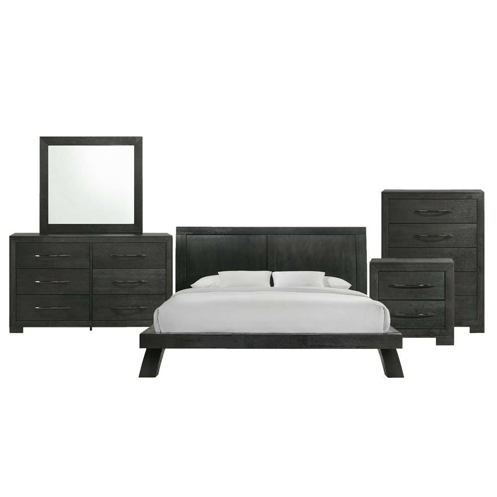 Picket House Furnishings - Kenn King Panel 5PC Bedroom Set in Black - B-3410-8-KB-5PC veiw 1