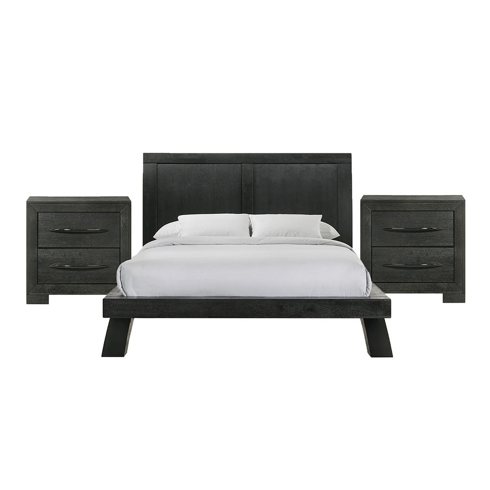 Picket House Furnishings - Kenn Queen 3PC Bedroom Set in Black - B-3410-8-QB-NS2 view 1