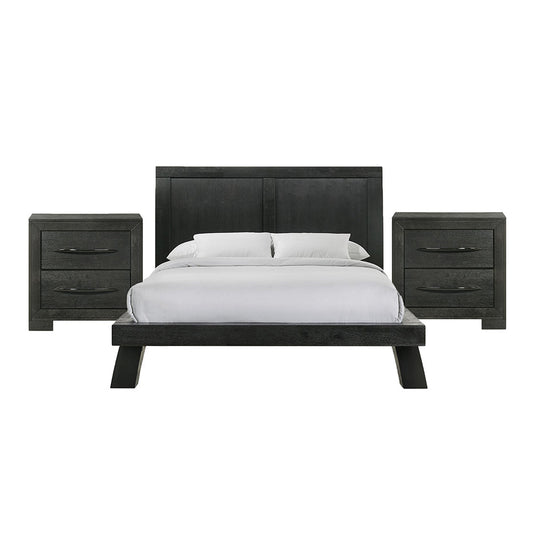Picket House Furnishings - Kenn Queen 3PC Bedroom Set in Black - B-3410-8-QB-NS2 view 1