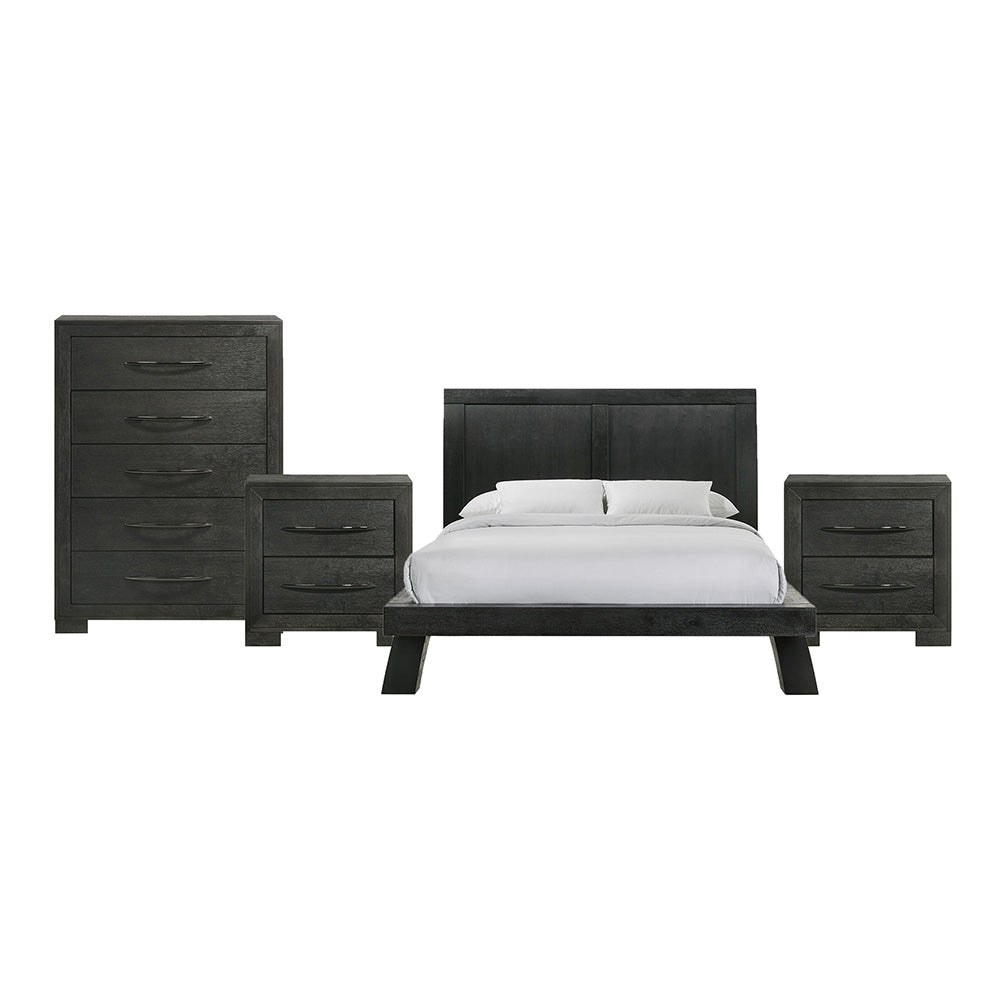 Picket House Furnishings - Kenn Queen 4PC Bedroom Set in Black - B-3410-8-QB-NSCH view 1