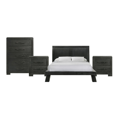 Picket House Furnishings - Kenn Queen 4PC Bedroom Set in Black - B-3410-8-QB-NSCH view 1