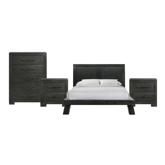 Picket House Furnishings - Kenn Queen 4PC Bedroom Set in Black - B-3410-8-QB-NSCH view 1