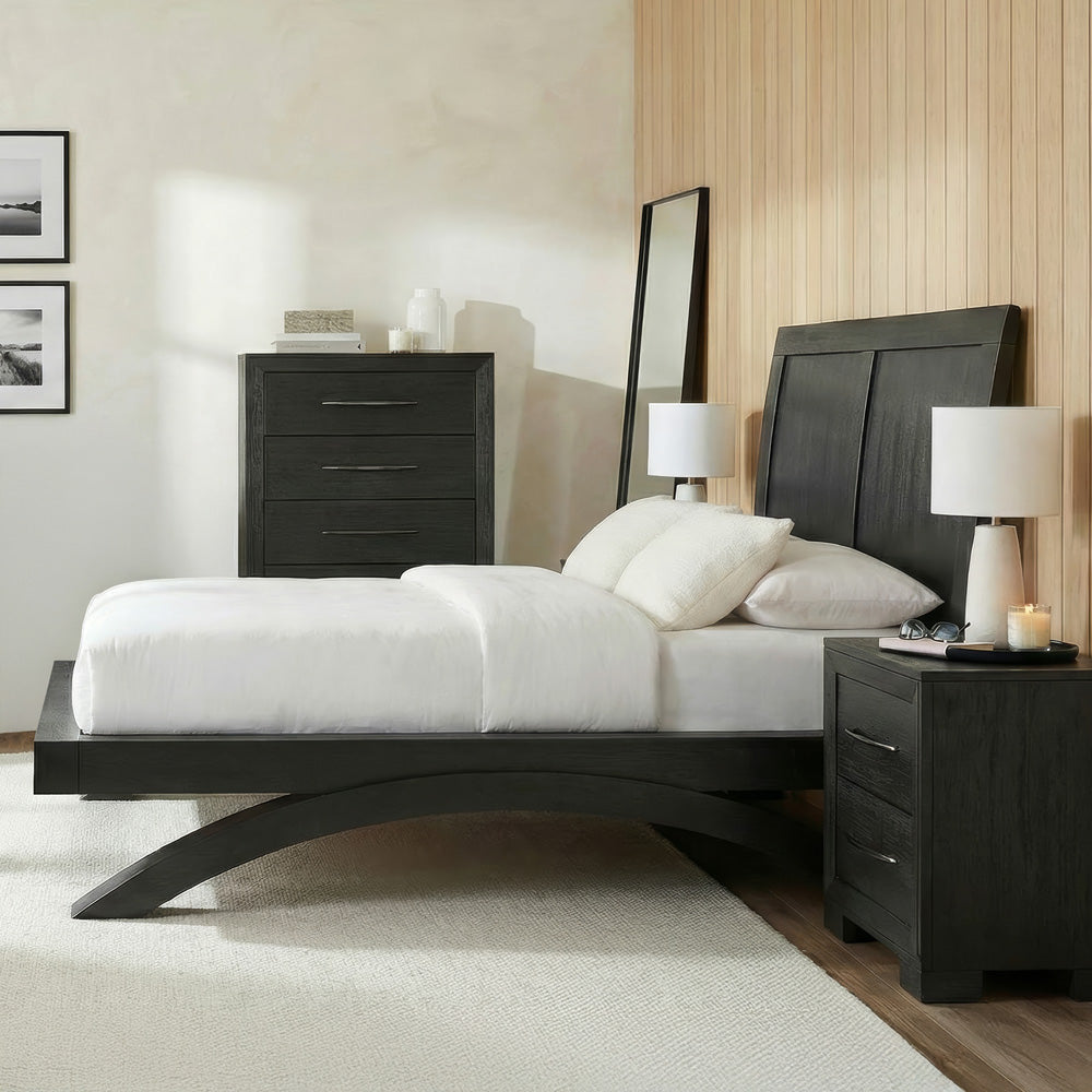 Picket House Furnishings - Kenn Queen 4PC Bedroom Set in Black - B-3410-8-QB-NSCH view 3