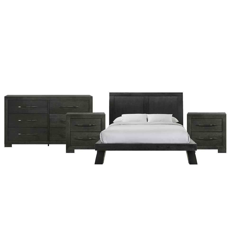 Picket House Furnishings - Kenn Queen 4PC Bedroom Set in Black - B-3410-8-QB-NSDR view 1