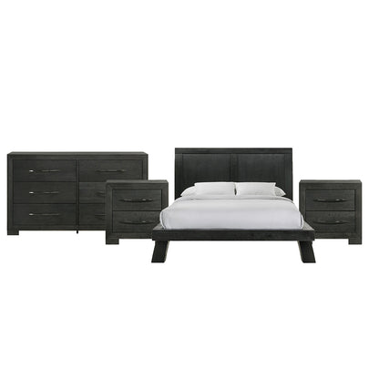 Picket House Furnishings - Kenn Queen 4PC Bedroom Set in Black - B-3410-8-QB-NSDR view 1