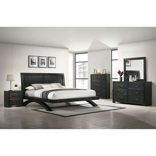 Picket House Furnishings - Kenn Queen Panel 5PC Bedroom Set in Black - B-3410-8-QB-5PC veiw 2