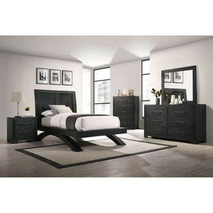 Picket House Furnishings - Kenn Twin Bed in Black - B-3410-8-TB veiw 2