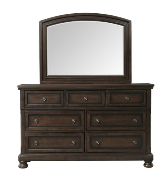 Picket House Furnishings - Kingsley Dresser And Mirror Set in Walnut - KT600DRMR veiw 1