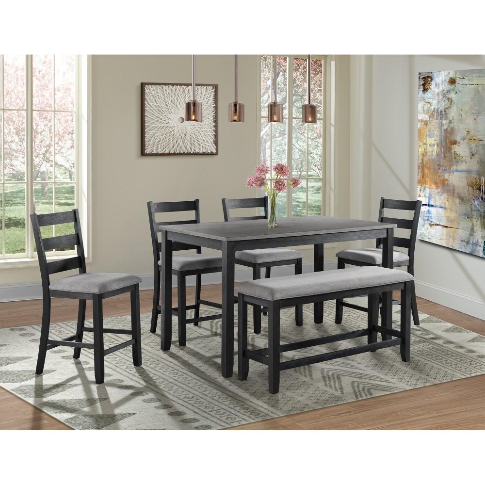 Picket House Furnishings - Kona Counter Height 6PC Dining Set-Table, Four Chairs & Bench - DMT3006CS veiw 1