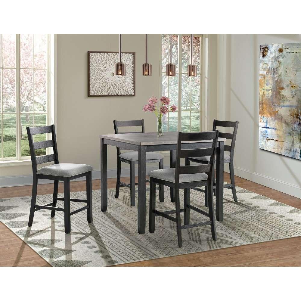 Picket House Furnishings - Kona Counter Height Side Chair Set in Black - DMT300CSC veiw 5