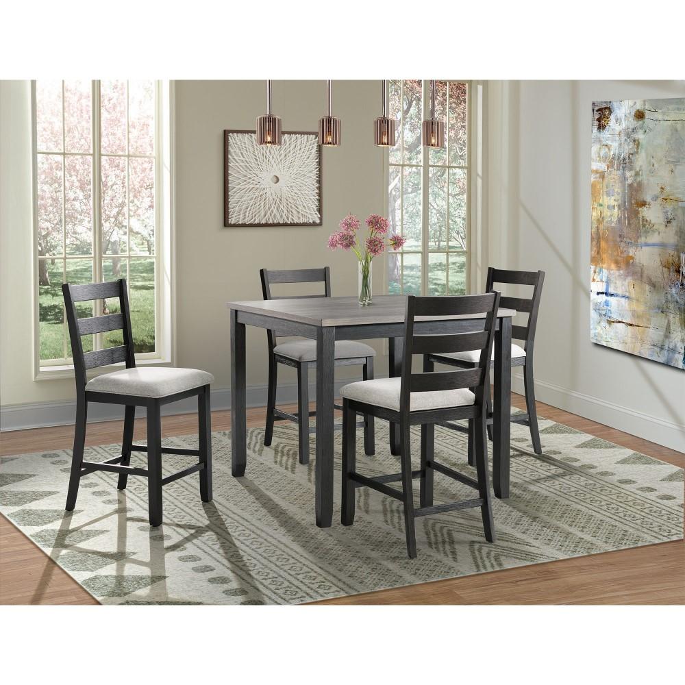 Picket House Furnishings - Kona Gray 5PC Counter Height Dining Set-Table & Four Chairs - DMT3005CS veiw 1