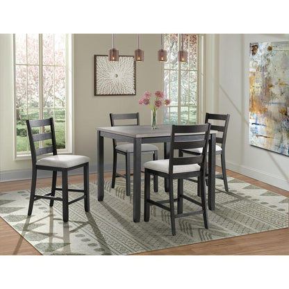Picket House Furnishings - Kona Gray 5PC Counter Height Dining Set-Table & Four Chairs - DMT3005CS veiw 1