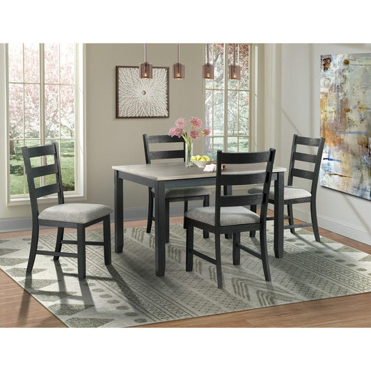 Picket House Furnishings - Kona Gray 5PC Dining Set-Table & Four Chairs - DMT3005DS veiw 1