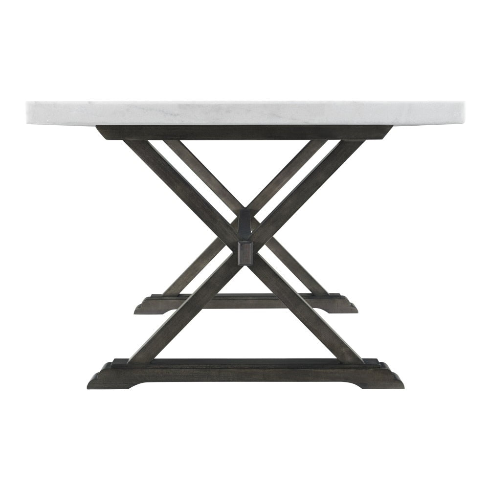 Picket House Furnishings - Landon Marble Dining Table In White - CLX100DT veiw 3