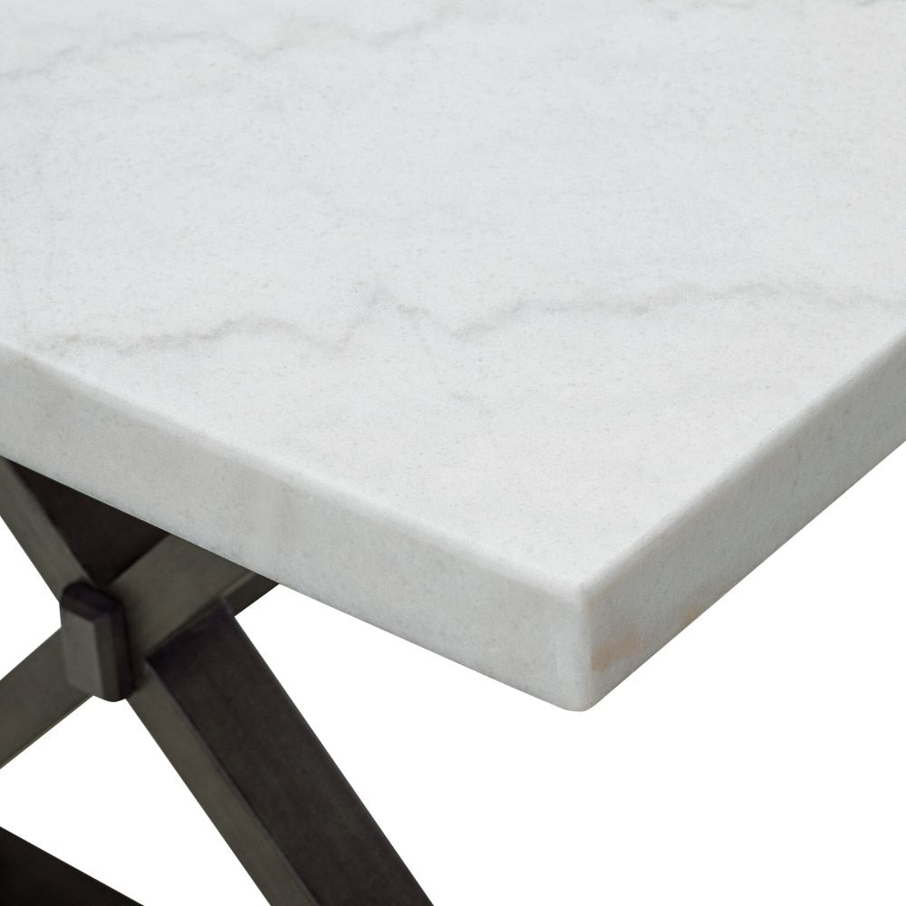 Picket House Furnishings - Landon Marble Dining Table In White - CLX100DT veiw 5