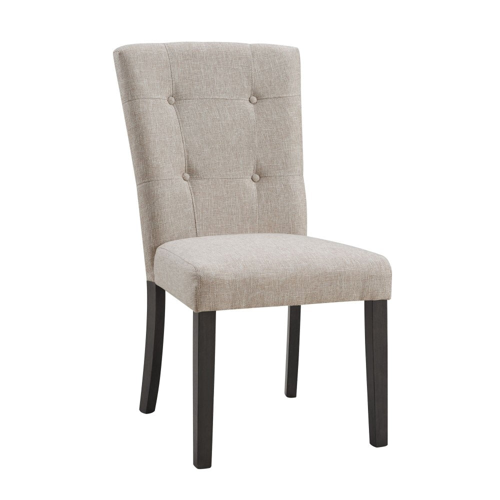 Picket House Furnishings - Landon Tufted Upholstered Chair In Taupe (Set of 2) - CLX100TFSC veiw 2