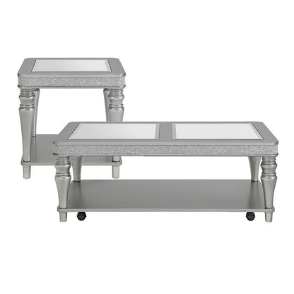 Picket House Furnishings - Lavigne 2PC Occasional Table Set in Silver-Coffee Table & End Table - T-4900-15-2PC veiw 1