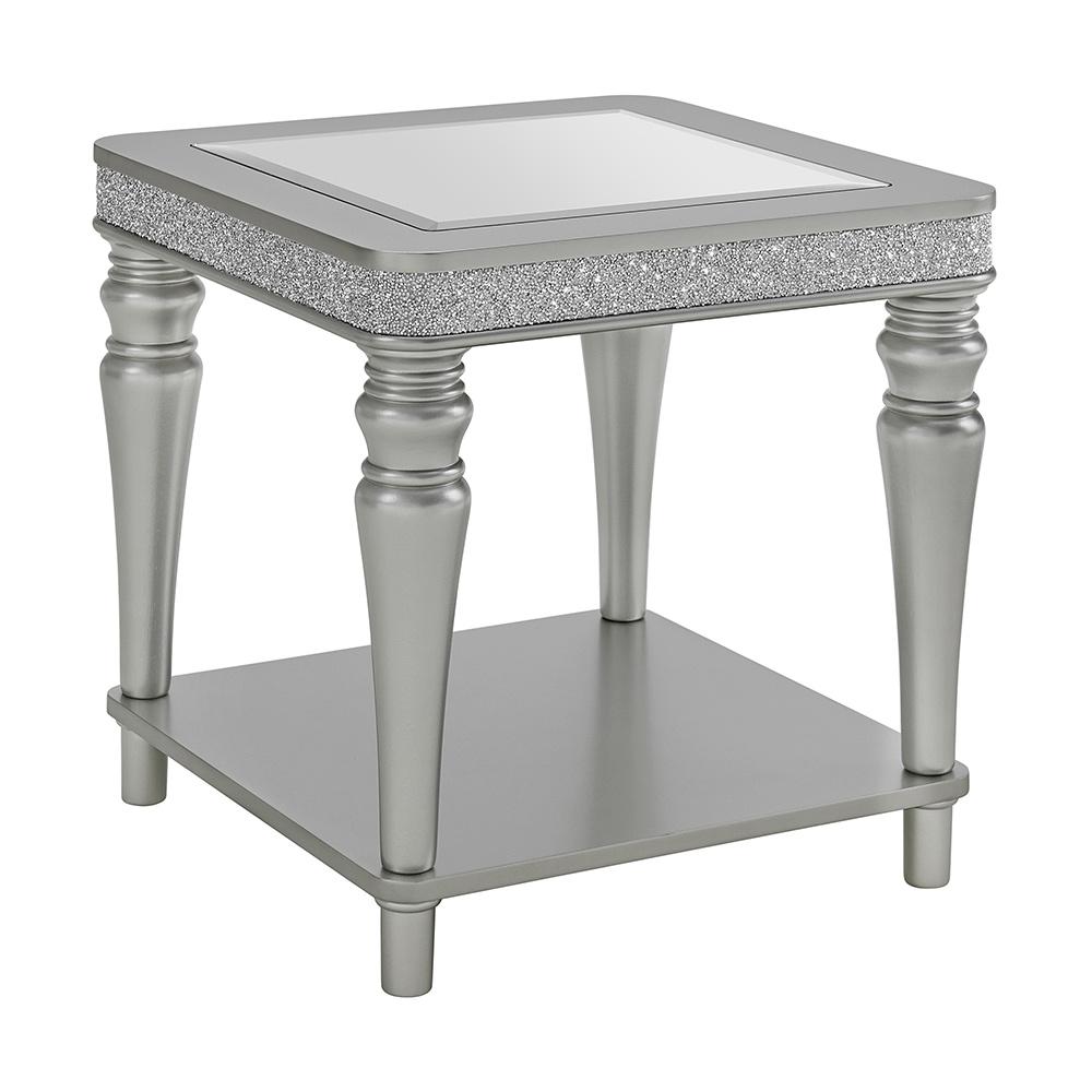 Picket House Furnishings - Lavigne 2PC Occasional Table Set in Silver-Coffee Table & End Table - T-4900-15-2PC veiw 3