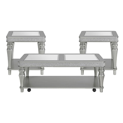 Picket House Furnishings - Lavigne 3PC Occasional Table Set in Silver-Coffee Table & Two End Table - T-4900-15-3PC veiw 1