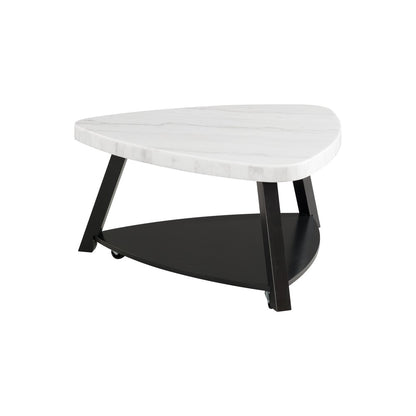 Picket House Furnishings - Lena White Marble Top Coffee Table - CTN100CTE veiw 1