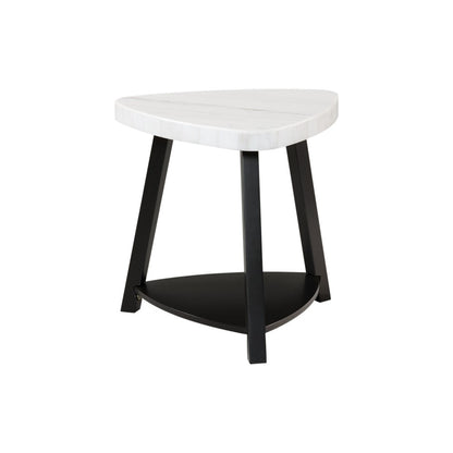 Picket House Furnishings - Lena White Marble Top End Table - CTN100ETE veiw 1