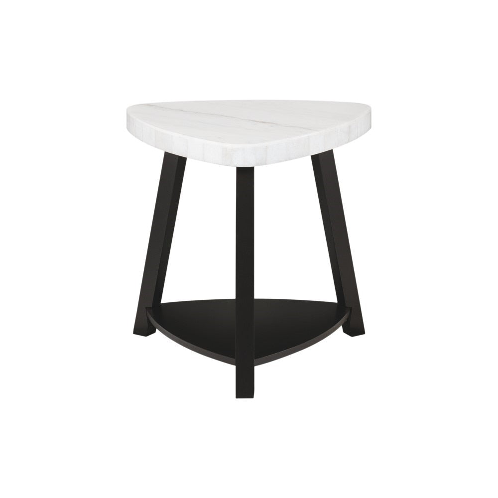 Picket House Furnishings - Lena White Marble Top End Table - CTN100ETE veiw 2