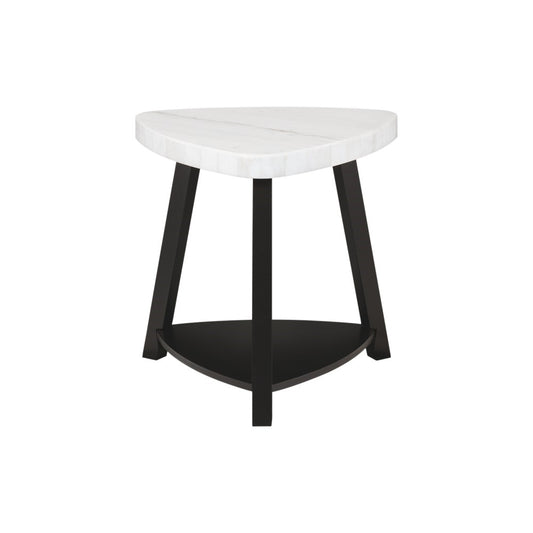Picket House Furnishings - Lena White Marble Top End Table - CTN100ETE veiw 2