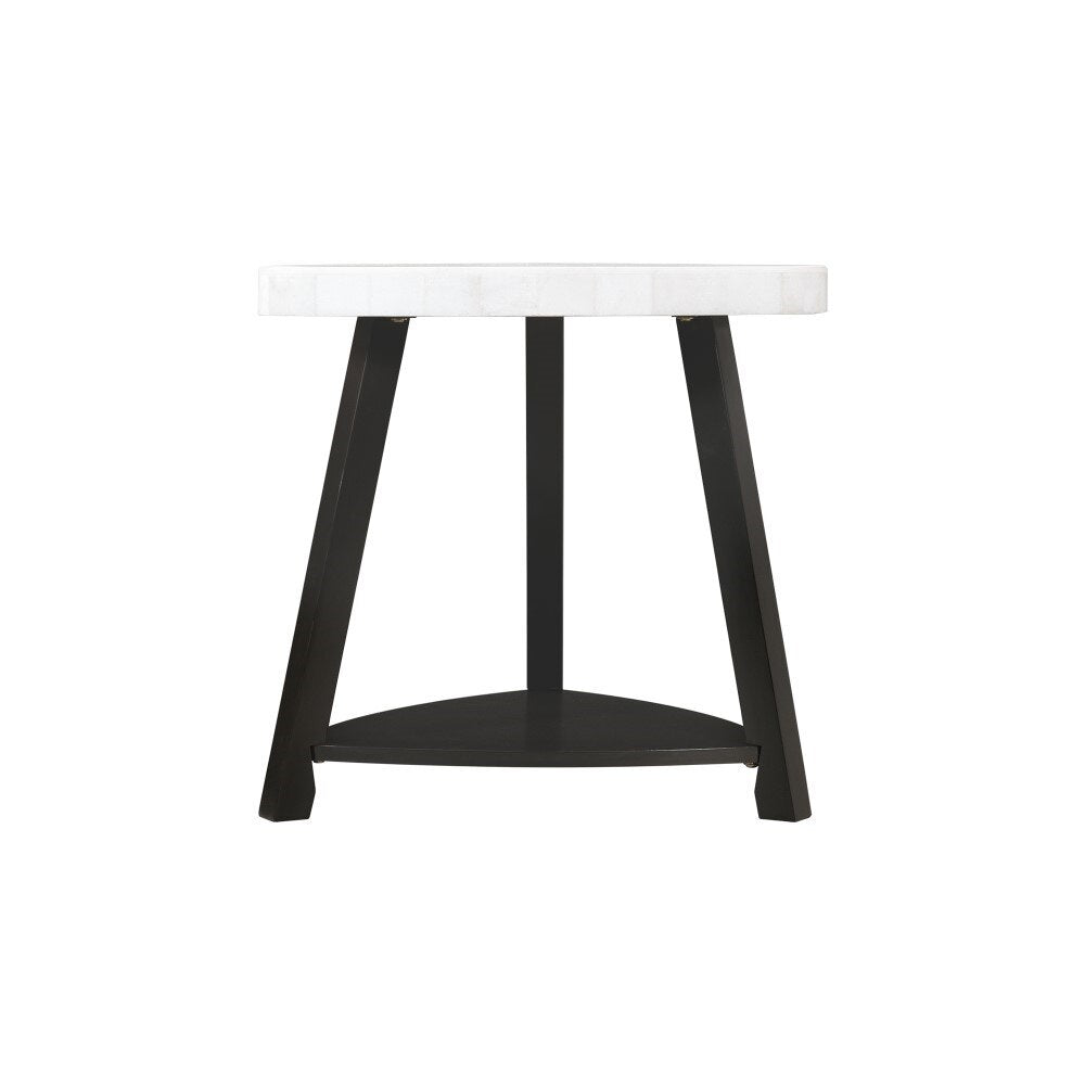 Picket House Furnishings - Lena White Marble Top End Table - CTN100ETE veiw 3
