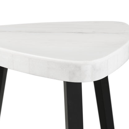 Picket House Furnishings - Lena White Marble Top End Table - CTN100ETE veiw 5
