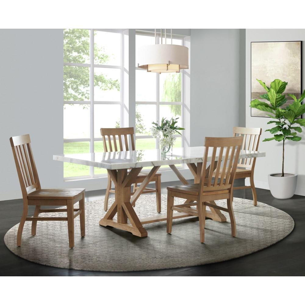 Picket House Furnishings - Liam 5PC Rectangular Dining Set in White-Table & Four Chairs - CDLW1005PC veiw 7