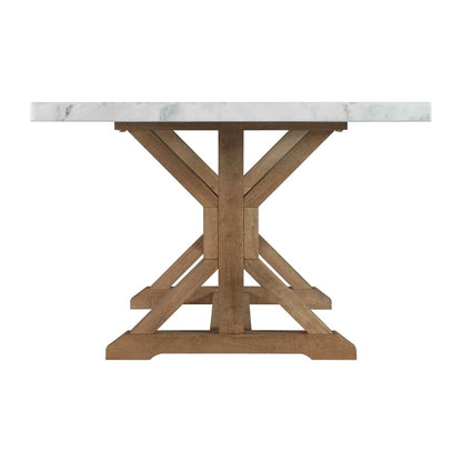 Picket House Furnishings - Liam Standard Height Rectangular Dining Table in White Marble - CDLW100DTTB veiw 3