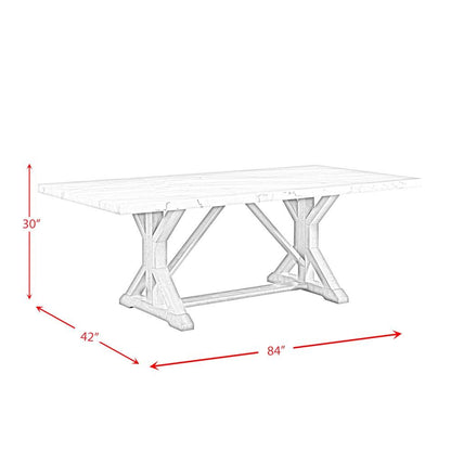 Picket House Furnishings - Liam Standard Height Rectangular Dining Table in White Marble - CDLW100DTTB veiw 10