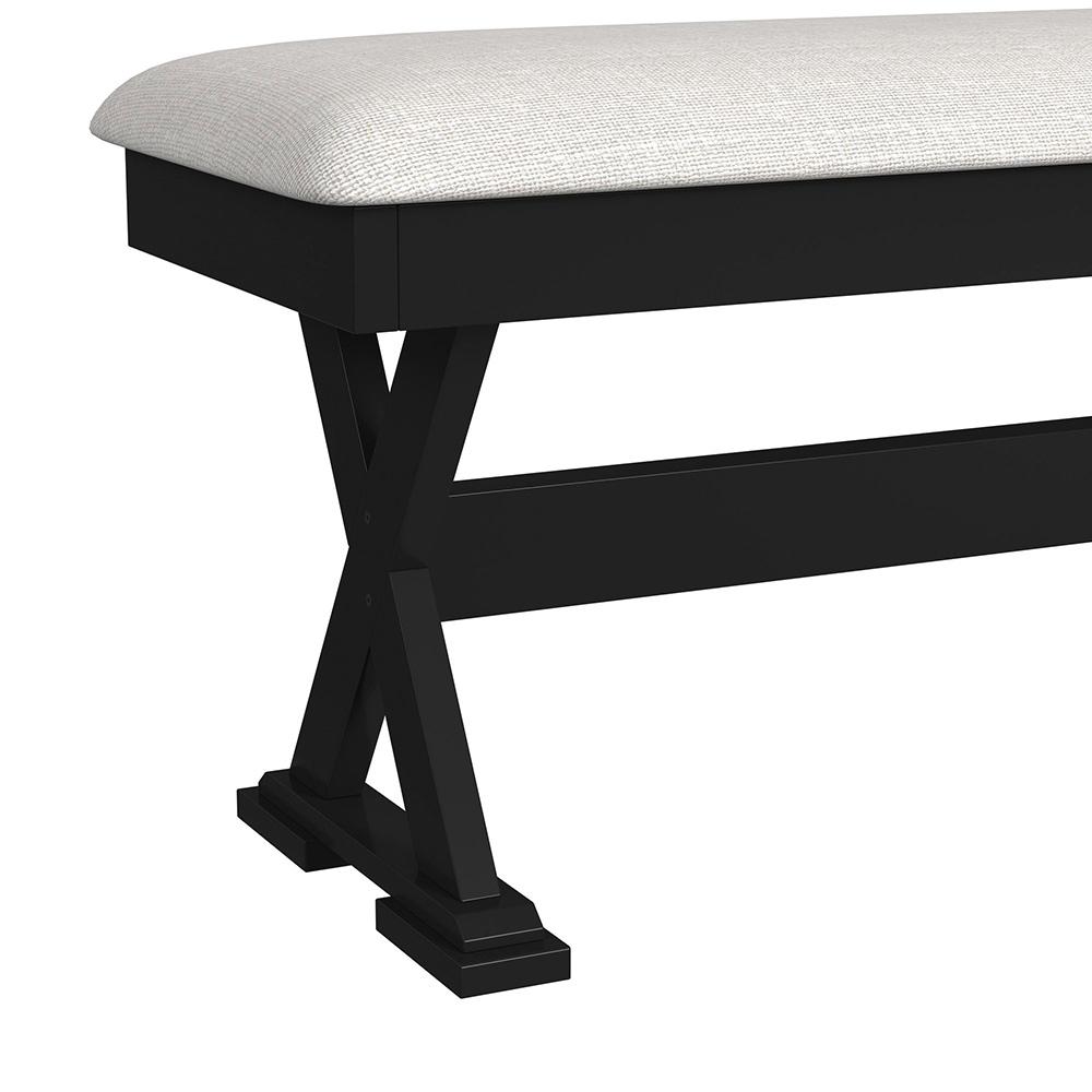Picket House Furnishings - Lorraine 6PC Dining Set with Table, 4 Chairs, and Bench in Oak and Black - D-14460-8-6DS veiw 3