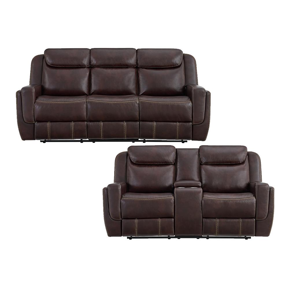 Picket House Furnishings - Lynx 2PC Living Room Set in Neono Brown-Sofa & Loveseat - U-11580-10740-SL-2PC veiw 1