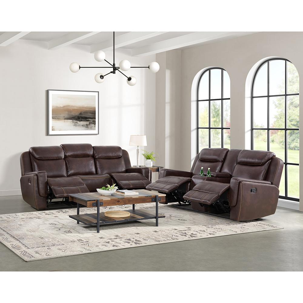 Picket House Furnishings - Lynx 2PC Living Room Set in Neono Brown-Sofa & Loveseat - U-11580-10740-SL-2PC veiw 2