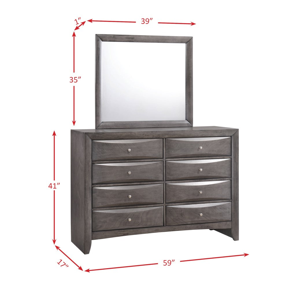 Picket House Furnishings - Madison Dresser And Mirror Set in Gray - EG100DRMR veiw 5