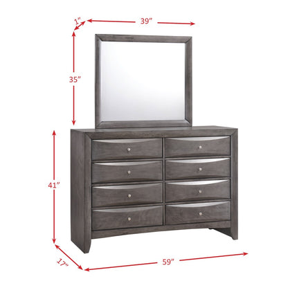 Picket House Furnishings - Madison Dresser And Mirror Set in Gray - EG100DRMR veiw 5