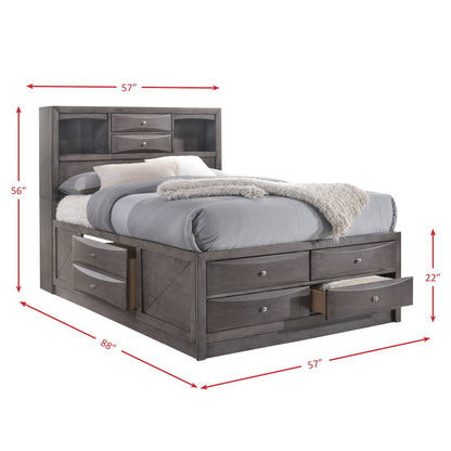 Picket House Furnishings - Madison Full Storage 3Pc Bedroom Set in Gray - EG170FB3PC veiw 10