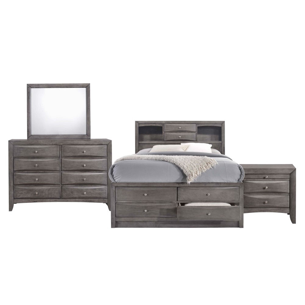 Picket House Furnishings - Madison Full Storage 4Pc Bedroom Set in Gray - EG170FB4PC veiw 3