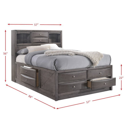 Picket House Furnishings - Madison Full Storage 4Pc Bedroom Set in Gray - EG170FB4PC veiw 10