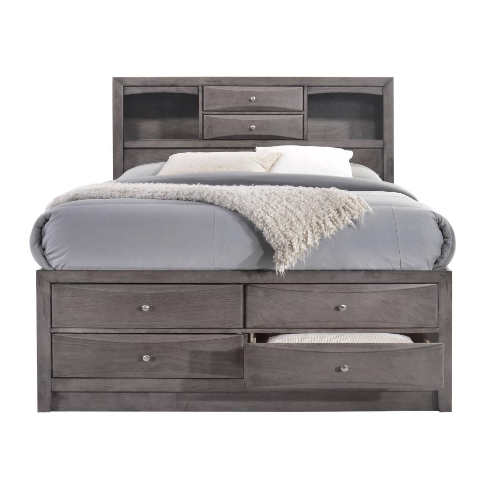 Picket House Furnishings - Madison King Storage 3Pc Bedroom Set in Gray - EG170KB3PC veiw 2