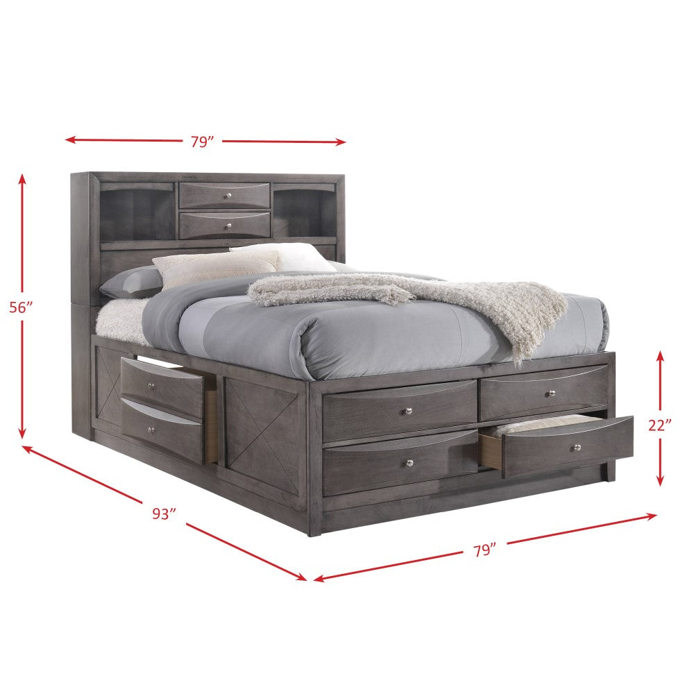 Picket House Furnishings - Madison King Storage 3Pc Bedroom Set in Gray - EG170KB3PC veiw 10